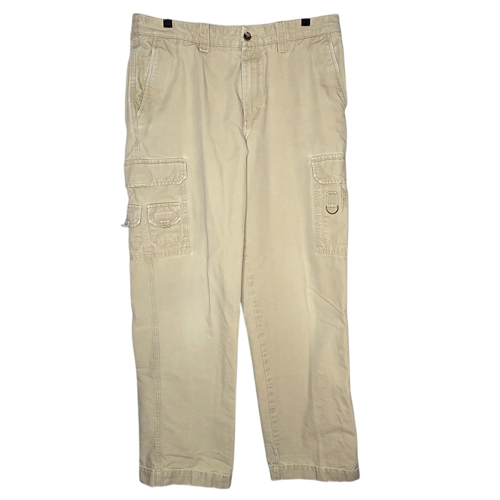Eddie Bauer Men's Cargo Pants‎ 34x34 Tan Utility Fit 100% Cotton Workwear Y2k